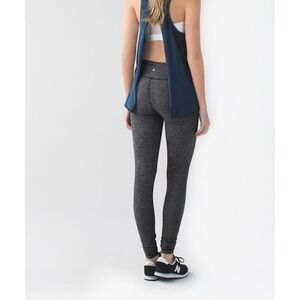 Vintage Lululemon Wunder Under Pant (Print) Heathered Herringbone Legging Size 4